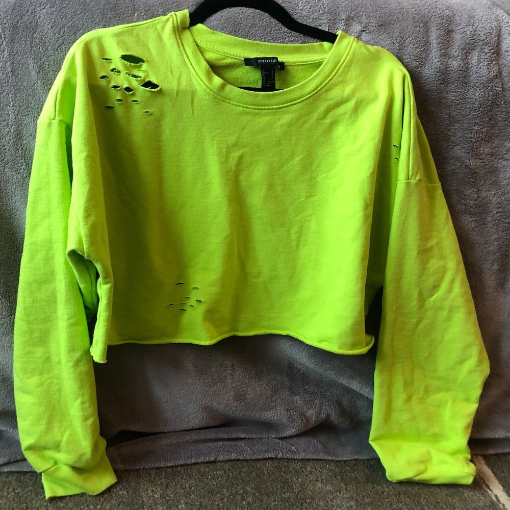 Green Crop Sweater